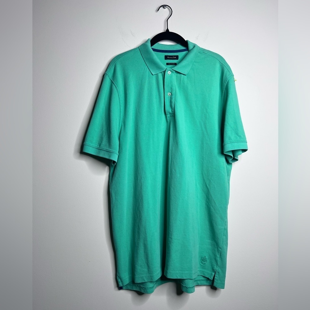 Massimo Dutti Polo Shirt Lime Green XXL
